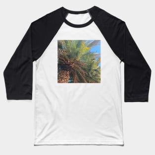 Pretty Palm Tree Photography design with blue sky nature lovers Baseball T-Shirt